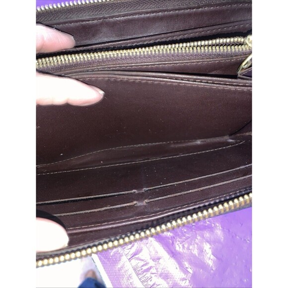 Louis Vuitton Monogram Wine Vernis Patent Leather Empreinte Zippy Long Wallet - Picture 5 of 13